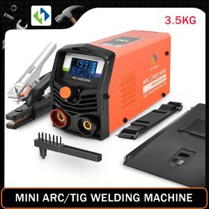 ヒットボックスミニ溶接機2 in 1 mmalift tig 200a lcdデジタルディスプレイインバーターはんだ付け鉄/ホットスタート、アーク力