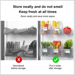 Storage Bottles Translucent Refrigerator Side Door Box Transparent Basket Kitchen Organizers Wall-mounted Rack