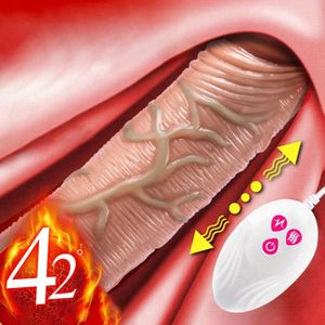 Реалистичный дилдо пенис Отдаленное телескопическое вибрирующее толчок женский мастурбационный оргазм взрослые продукты Влагина Стимулятор сексуальный