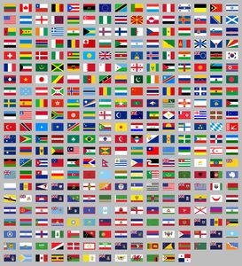 Flag Flags of the World International Nations Art Picture Print Silk Poster Home Wall Decor