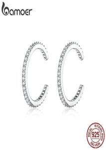 925 Sterling Gümüş Kulak Manşet Piercing Küpe Mücevher Earcuff Gerçek Gümüş Moda Takı SCE842 2105126494669