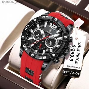 Wristwatches POEDAGAR Fashion Men Luxury Waterproof Luminous Chronograph Date Man Wrist Military Quartz Mens es High Quality