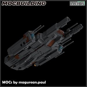 Spaceship MOC Build Block Freger Fregat Korvette Niszczyciel Model świąteczny prezent