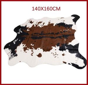 Sholisa Cowhide Halı İnek Oturma Odası Yatak Odası Halı Polyester Ev Dekoratif El Washmorden İnek Cilt 2012258898127