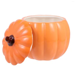 Muggar halloween pumpa koppar formad skål kaffedekor keramik soppa fest present burk kök container