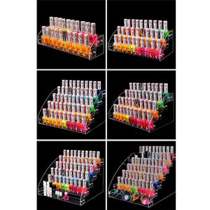 2-layer Optionales Rack Acrylclear Clear Nagellack kosmetischer Lack-Ständer Manicure Tool Organizer Speicher