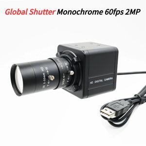 Веб -камеры 2MP Global Shutter USB Camera 60FPS, монохром 1600X1200, 2 -мегапиксельная мини -коробка с помощью ручной варифокальной линзы CS 550 мм