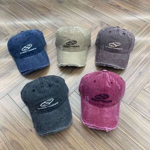 New Washed Perforated Baseball Cap Men Women in Spring Autumn, Sun Protection for Outdoor Sunshade Hats, Versatile and Fashionable Duckbill Caps, 2024