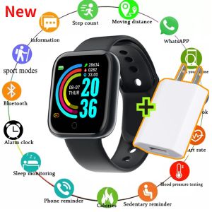 Braccialetti nuovi orologi sportivi Donne uomini Fitness Bracciale Tracker gradini Calorie Health Monitor Bluetooth Digital Digital Owatch Aggiungi testa