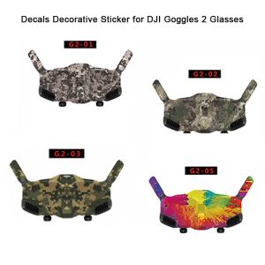 Drönare dekaler dekorativ klistermärke för DJI avata skyddsglasögon 2 glasskrapade klistermärke RC quadcopters multirotorer drönstillbehör