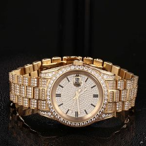 Luksusowe wyglądające w pełni obserwuj mrożone dla mężczyzn Woman Top Craftsmanship Unikalne i drogie zegarki Mosang Diamond dla Hip Hop Industrial Luksurious 91006