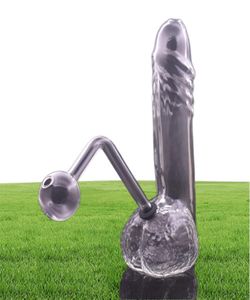 1st högkvalitativ glasolja Burner Bong Recycler Ashcatcher Bong med stor storlek Downstem Oil Burner Pipe Male Penis Form Bubbler S6343816