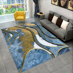 3D Color Gold Nórdico Nórdico Nórdico Esplêndido Tapete de Área, Carpete Para Casa Sofá Decoração de Capacho do quarto da sala de estar
