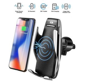 S5 Wireless Car Charger Automatic Clamping For iphone Android Air Vent Phone Holder 360 Degree Rotation 10W Fast Charging9533161