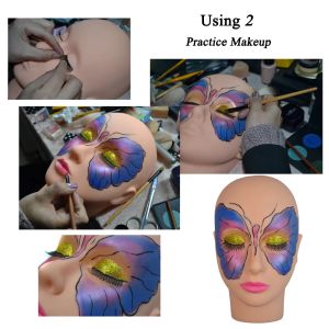 News Massage Mannequin Flat Head Silicone Practice False Eyelash Extensions Make Up Model Dummy Training Doll In Mannequins