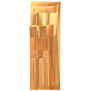 100st Side Gusseted Matte Gold Aluminium Foil Påsar / sidor-fällda värmebeständare