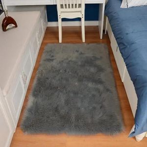 Teppiche langer hell lebender Teppich Teppichwolle Tischsofa Kissen Bucht Zimmer Teenfenstermatten Schlafzimmer Decke Weiß weiß