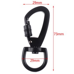 Multifunctional D-type Buckle Auto Locking Carabiner With Swivel Rotating Ring For Outdoor Keychain Pet Leash Hook U shape lock