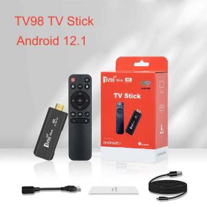 Kutu TV98 TV Stick Android 12.1 4K HD TV Kutusu 2.4G/5G Çift Wifi Akıllı TV Kutusu H.265 Medya Oyuncu TV Alıcı Set Üst Kutu