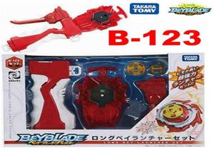 100 Original Takara Tomy Beyblade Burst B123 Long Bey Launcher Set come giocattoli da giorno di Children039s X05281740483