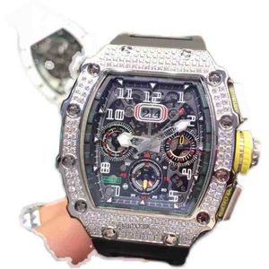 Guarda Orologi di lusso per Mens Mechanical Richa M Diamond Mens Silicone Swiss Brand Designer Sport Owatch Y2RW Y2RW