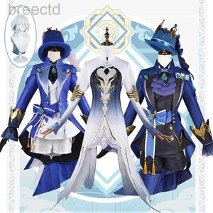 Anime Costumes Genshin Impact Furina Focalors Cosplay Costume Daily Clothes Carnival Uniform Halloween Party Costumes Masquerade Women Game 240411