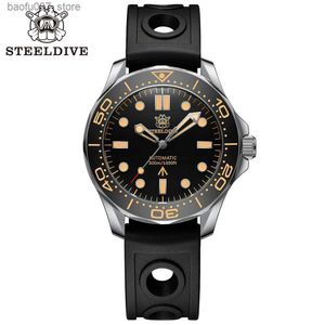 Orologi da polso Steeldive SD1957 Nuovo arrivo 42mm Vintage Bezel 200m impermeabile NH35 Green Luminou Sapphire Glass Dive Montre