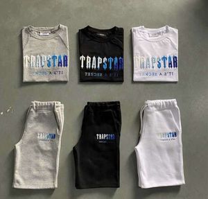 Mens Trapstar T Shirt Set Letter Tracksuit Short Sleeve Plush Shorts 5599ess