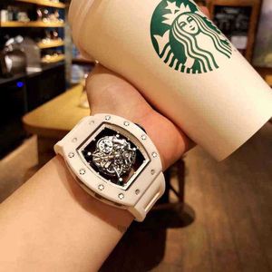 Guarda gli orologi di lusso per Mens Mechanical Richa M Diamond Mens Silicone Swiss Brand Designer Sport Owatch WQHG