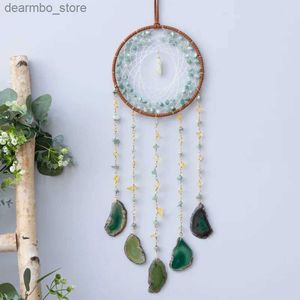 Konst och hantverk em Dream Catchers Aates 7 Chakra Emstone Wall Hanins Tree of Life Meditation Ornament Home Chakra Fen Crystals Decor Stone L49