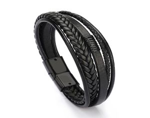 Mensarmband lyxdesigner smycken Män guldarmband handgjorda läderarmband magnet spänne armband hela smycken4849889