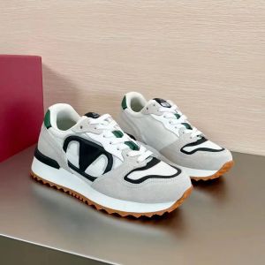 Lacerunner Sneaker أحذية عارضة أحذية رفاهية رجال أصلي جلدي رن شقة خمر في الهواء الطلق جديد نمط نسائي للسيدات المشي مصمم المشي ليفر مدرب الرياضة تنس هدية فتاة