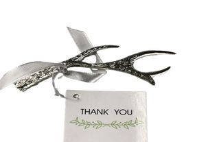 200pcs Bag Parts Silver Antler Bottle Opener Favors for wedding bridal shower guests return gifts5191657