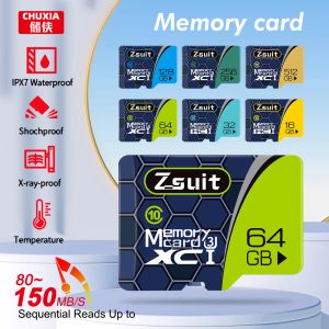 Cartões 10pcs/cartão de memória lote 64 GB Mini SD Card U3 V10 TF CARD de alta velocidade Cartão de flash 128 GB para câmera do telefone Drone TF Shipp Free Shipp