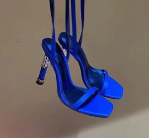 여름 고급 Alev Letizia Sandals 신발 Crystal-embellished Milanos 하이힐 파티 웨딩 레이디 우아한 숙녀 걷기 EU35-42 New