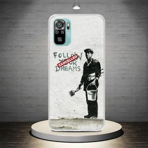 Street Art Banksy Graffiti Case Case Shell dla Xiaomi Redmi 10 10a 12 12c 9 9a 9c 9t 10c 8 8a 7 7a 6a 6 Pro K20 K30 K40