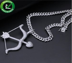 Homens picados de hip -hop pingentes de luxo jóias de designer de luxo salgadas homens pingentes de pingente cuba link cadeia de diamante colar hiphop charme A9643017