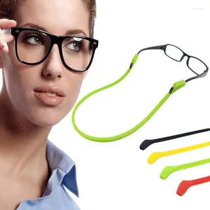 Ganchos de óculos de silicone elásticos tiras de óculos de sol esportes de cordas anti-lixo de corda de cordas