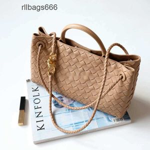 Lady Bags Bottegs Venetass Bag High Quality Cowhide West/East Andiamo Totes New Tote Metal Rope Buckle Woven Womens Leather One Shoulder HA SS2K