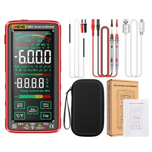 Multimeter AC-DC Volt-Current Capacitance Temperature Meter Data Hold Flashlight