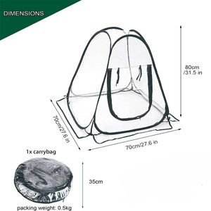 Greenhouse Cover Transparent PVC Mini Small Grow Plant House Tent Gardening Flowerpot Warm Room Backyard for Indoor Outdoor