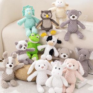 Super macias pernas longas bebê apaziguamento brinquedo coelho rosa cinza ursinho urso cachorro elefante unicórnio bichos de pelúcia brinquedos de boneca para crianças