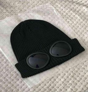 会社Beanie CP Goggle Styleブラックダブルグーグルハットユニセックスウィンタークリスマス60783595764267