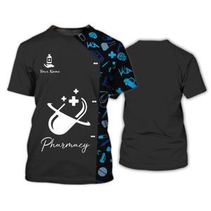 Kvinnlig tandläkare Anpassade namn Övergrepp T-shirt Dental Care Uniform Loose Summer Casual Personlighet T-shirt Män och kvinnor Toppar 2023