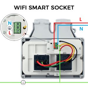 Avoir Tuya wasserdichte elektrische Sockets Au Standard -Stecker IP66 Outdoor Sockel mit Timer WiFi Smart Life Wall Power Outlets 220V