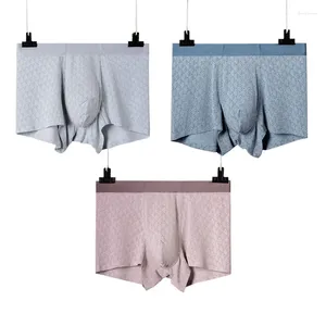 Underpants 3pcs/lot di alta qualità da uomo pantaloncini da boxer jacquard jacquard morbido mutandine maschi modale traspirante