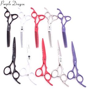 Profesjonalne nożyczki do włosów 55 Quot 440C Purple Dragon Hair Nożyce nożyczki przerzedzające Stalki fryzjerskie Salon S3067104