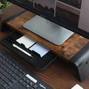 Multi-functional Computer Table Wooden Pattern Reading Desk Heighten Storage Office Desks Practical and Convenient Laptop Stand