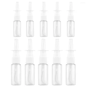 Speicherflaschen 10 Stcs Rhinitis Sprühflasche Reisen Reisen Flüssigsprühgerät Wasserbehälter Kunststoff Make -up Toner Kosmetik