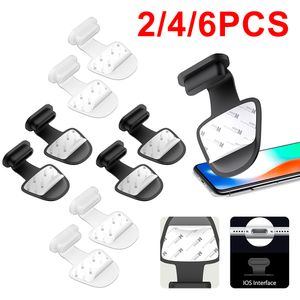 2/4/6Pcs Mini Dust Plug For iPhone iPad Anti Lost Android Phone For Type C/8Pin Charging Port Soft Silicone Cover Dustproof Plug